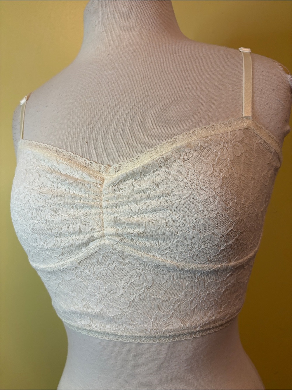 Forever 21 Lace Bralette Camisole - Cream